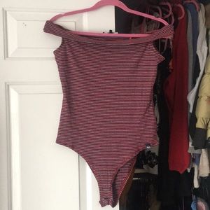 Super dry striped bodysuit